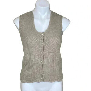 Vest Zume cashmere  cardigan sweater vest neutral size small